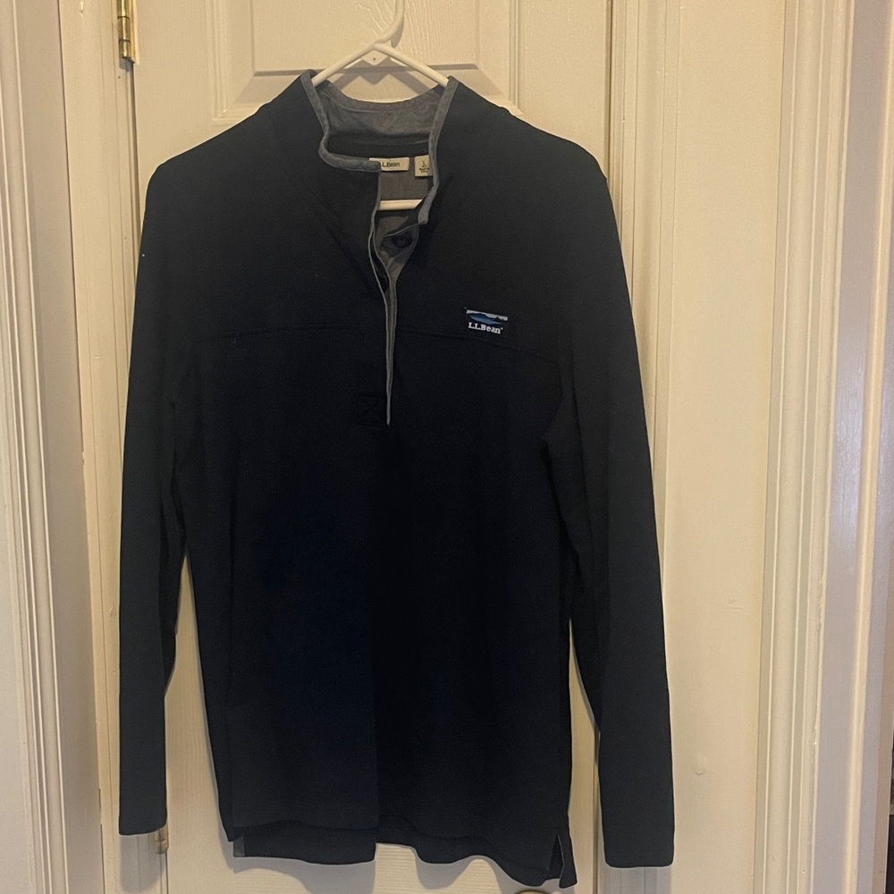 L.L. Bean Navy Quarter-Zip Pullover